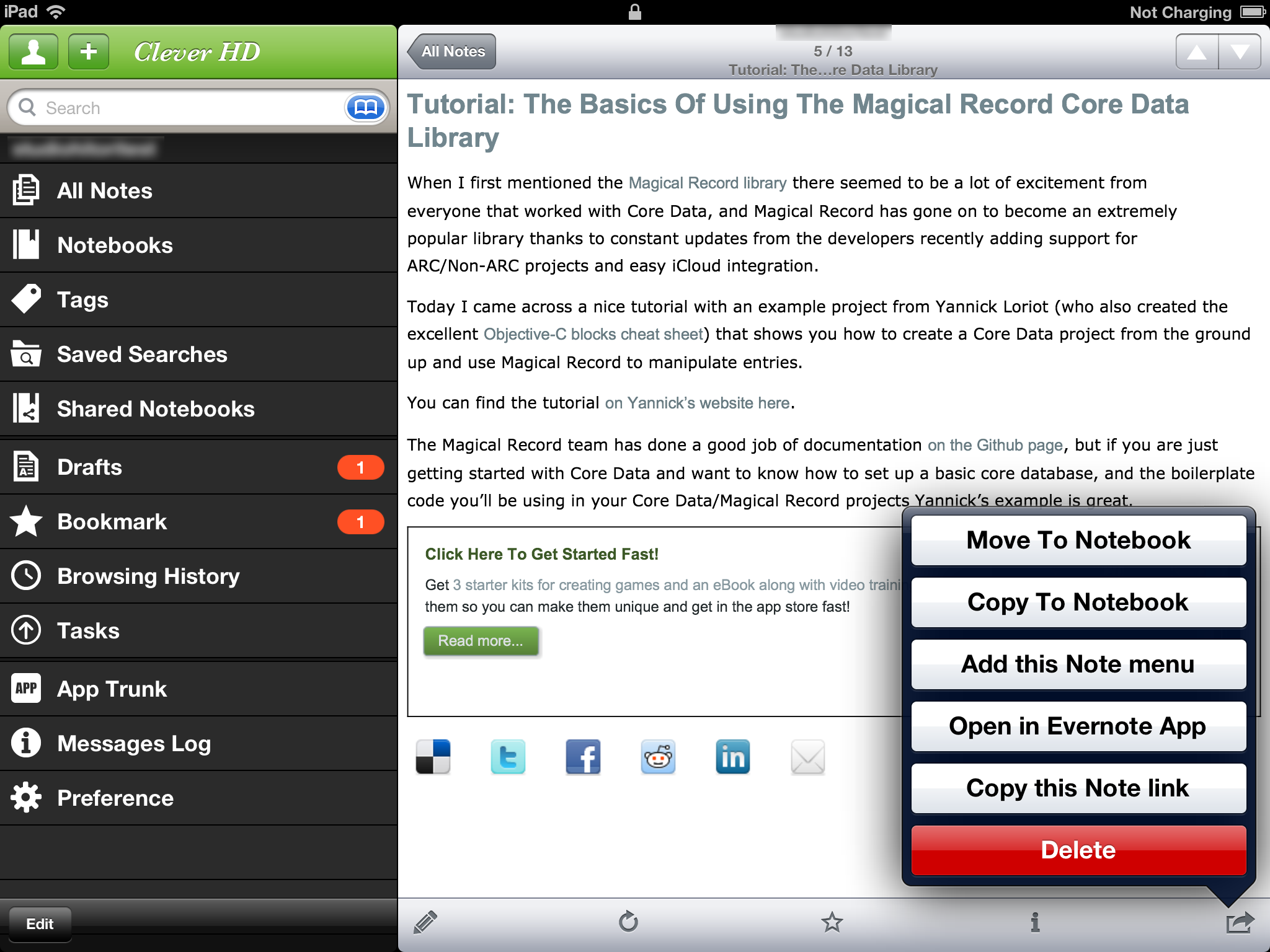 Clever - iPad - English - Evernote App Center