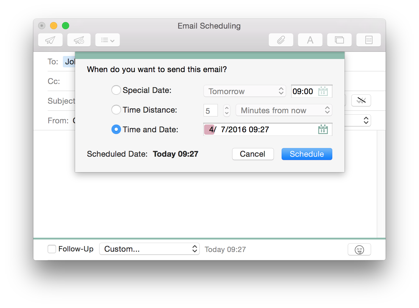 mailbutler scheduling error