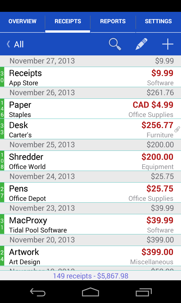 Receipts - Android - English - Evernote App Center