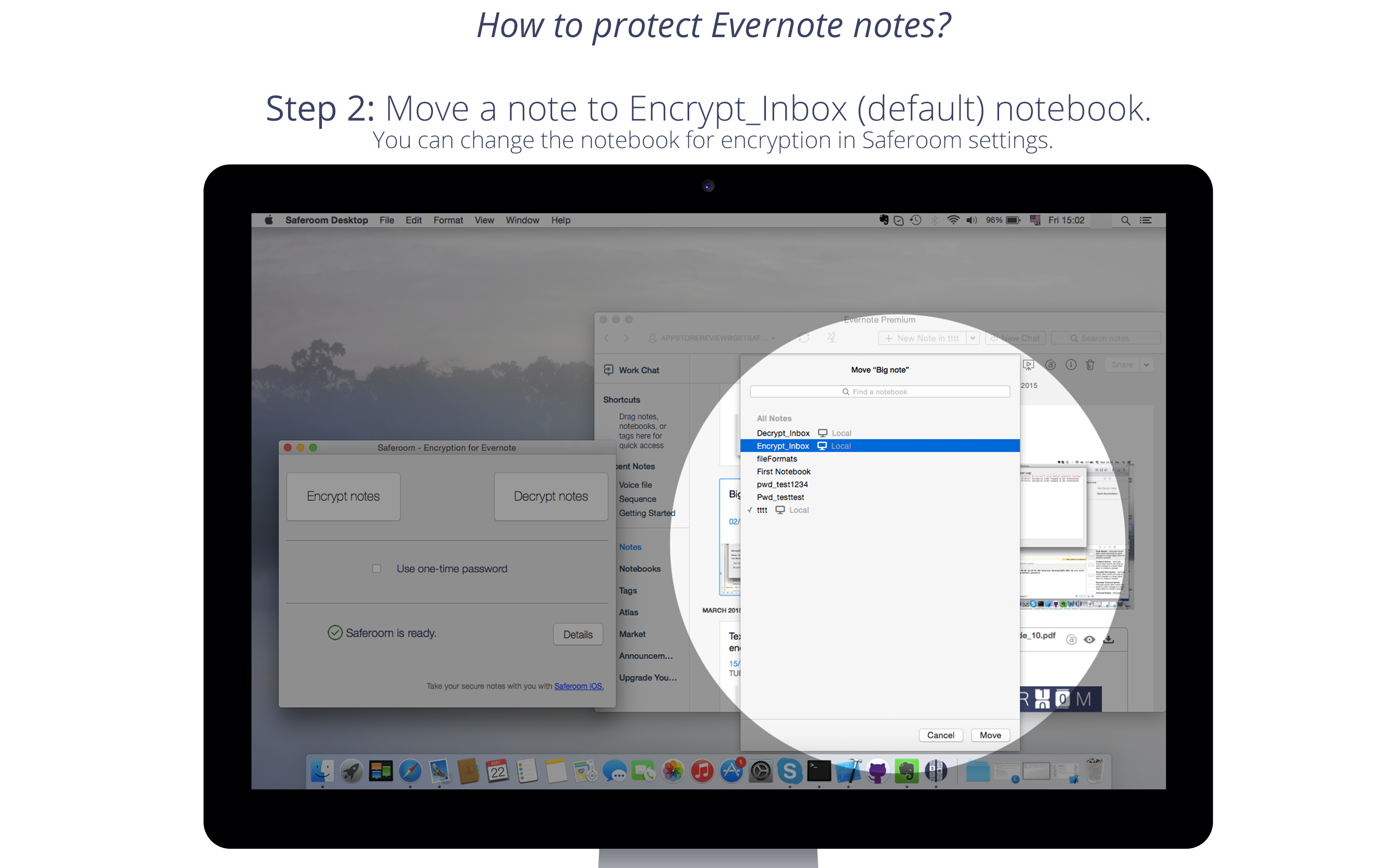 how to lock notebooks in evernote mac