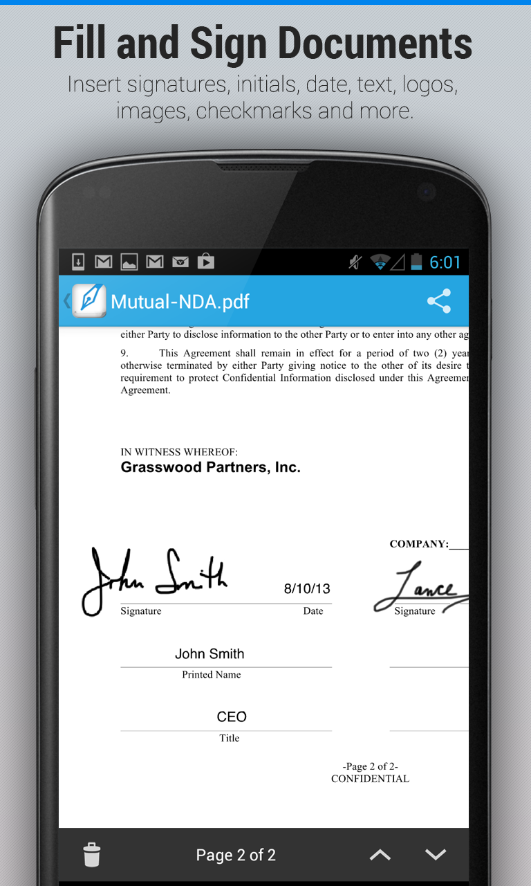 SignEasy - Android - English - Evernote App Center