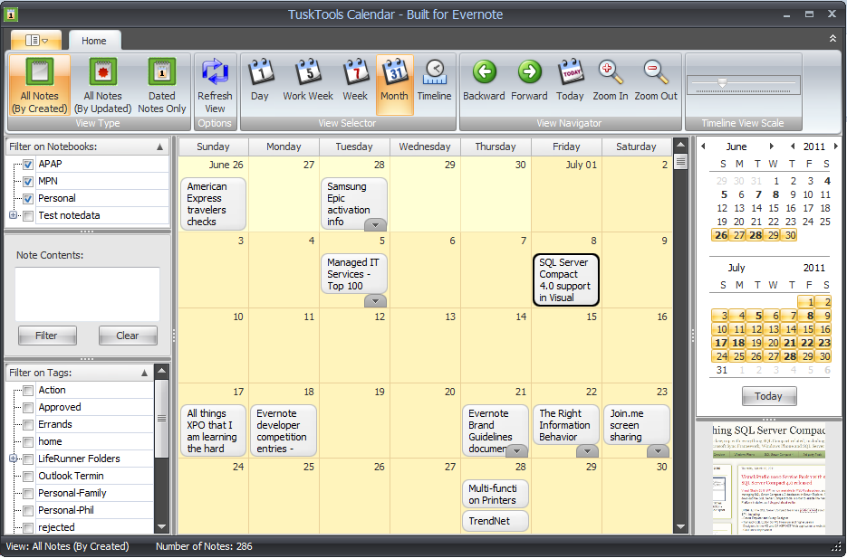 Tusktools Calendar Windows English Evernote App Center 03F